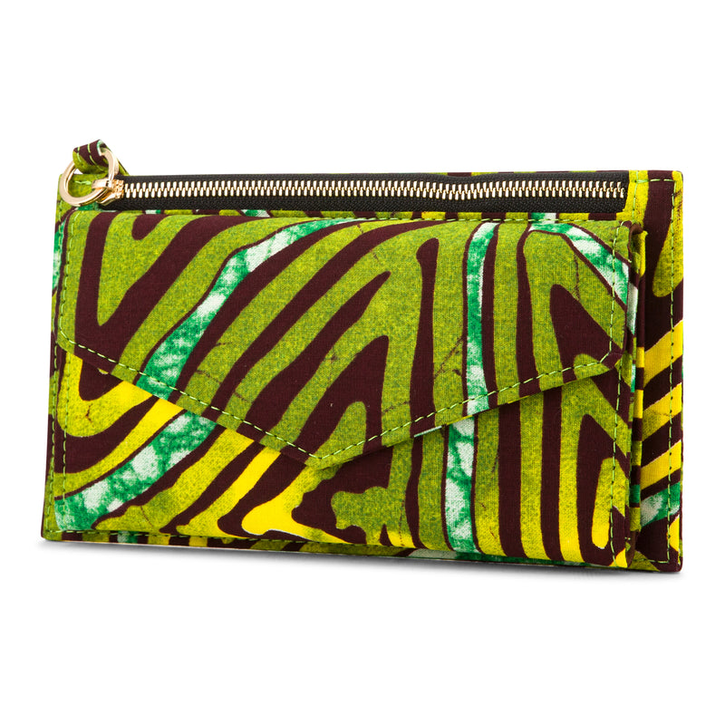 DEKA | Green Multicolour Ankara Wallet