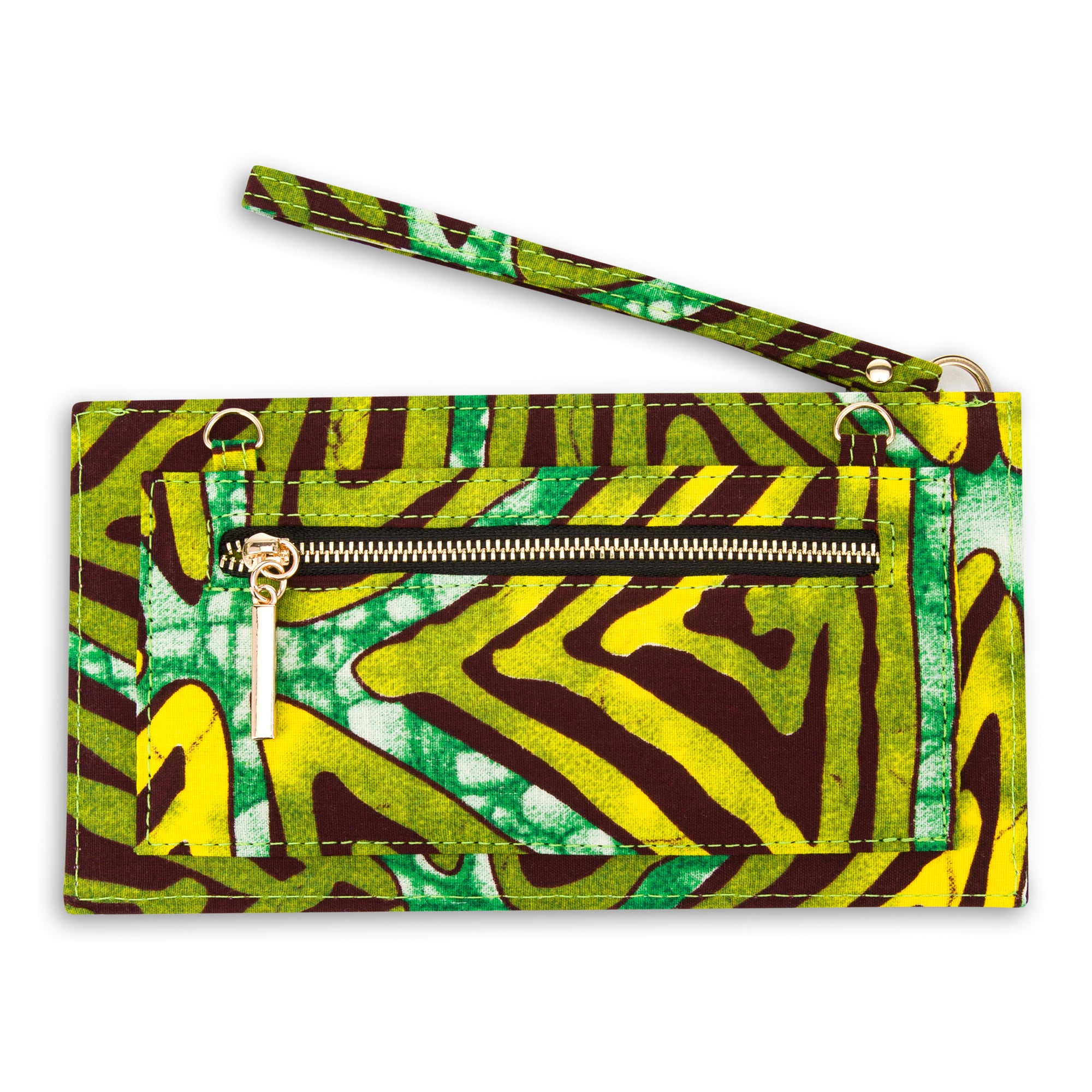 DEKA | Green Multicolour Ankara Wallet