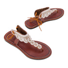 Simba Crystal White Maasai Gladiator Sandals