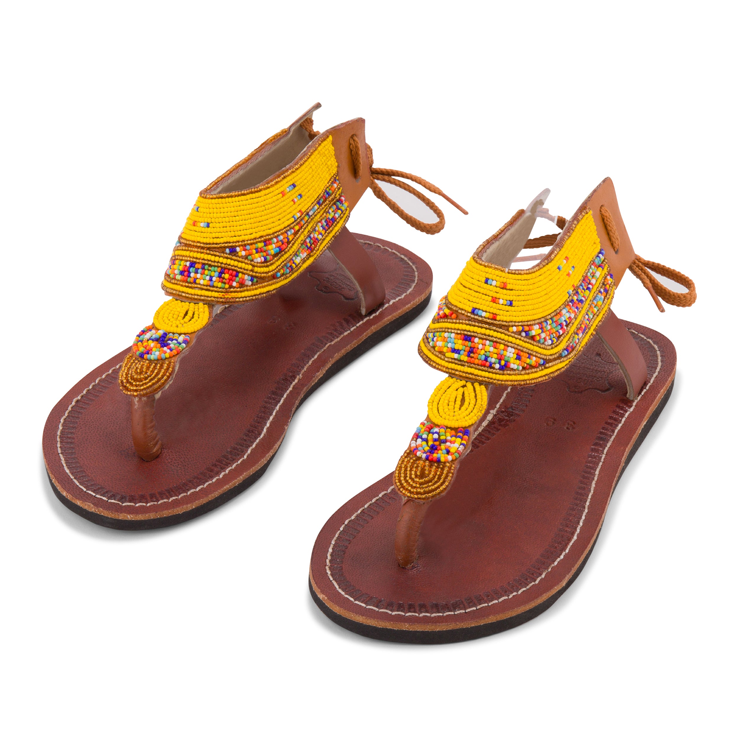 Simba Yellow Ladies Maasai Gladiator Sandals