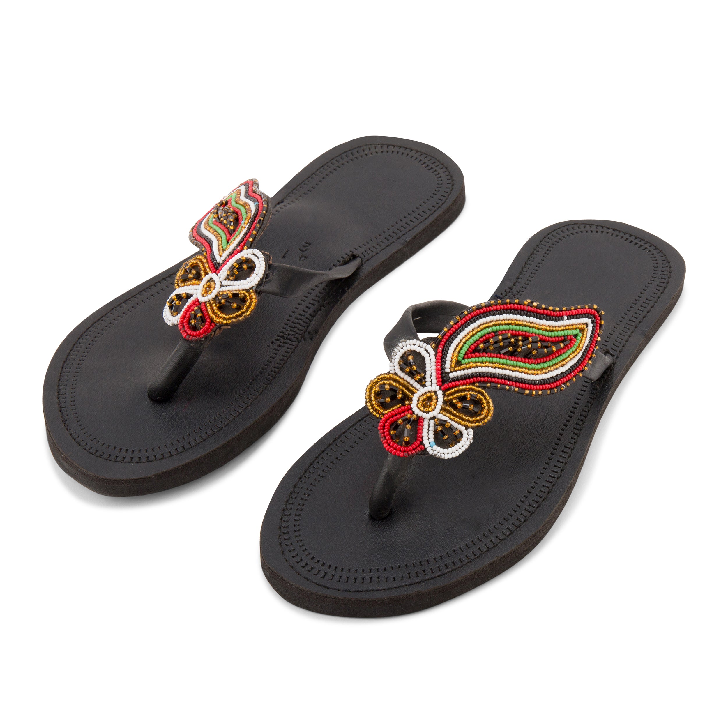 Simba Flower and Leaf Ladies Maasai Sandals