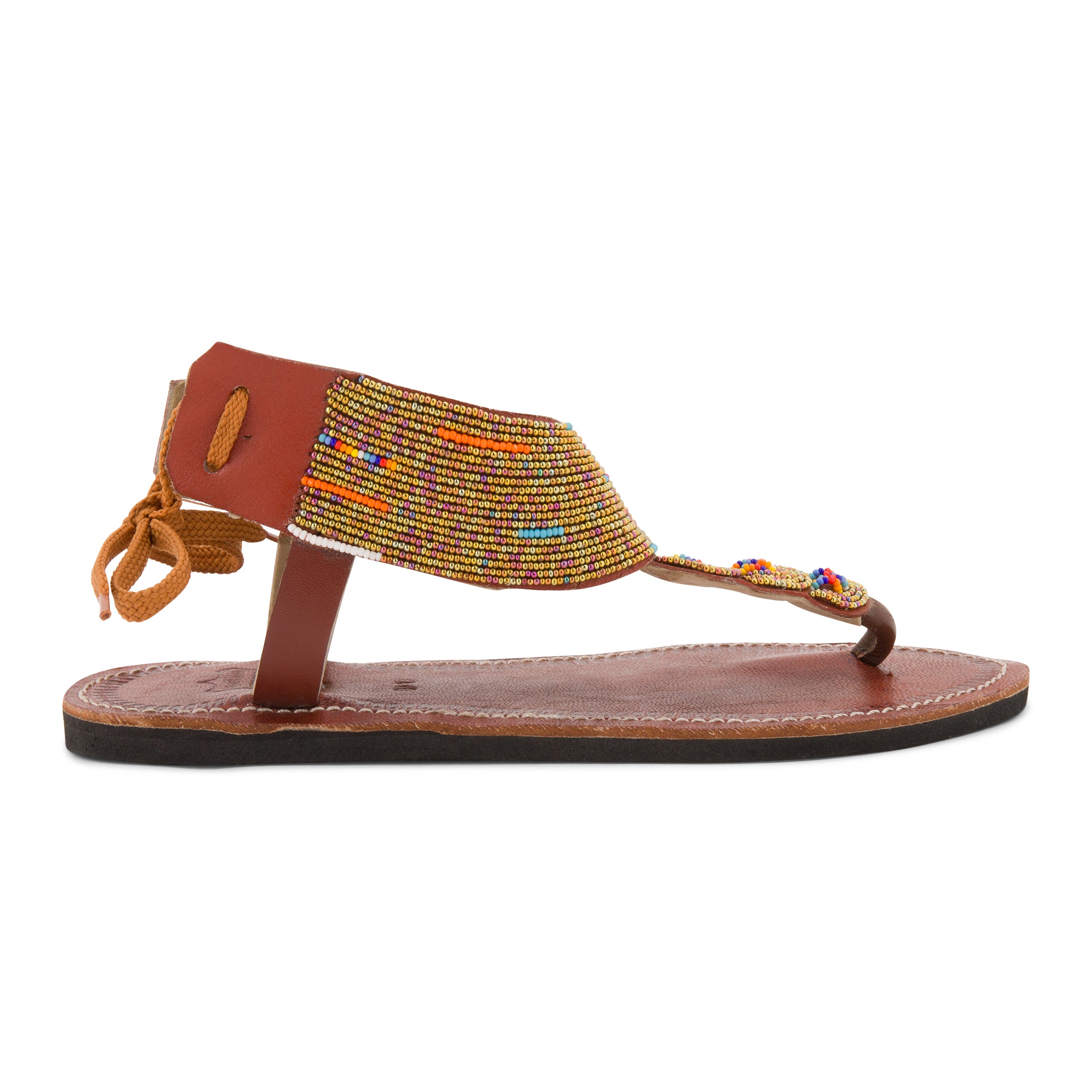 Simba Golden Multicolour Maasai Gladiator Sandals