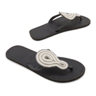 Simba White-Silver Ladies Maasai Sandals