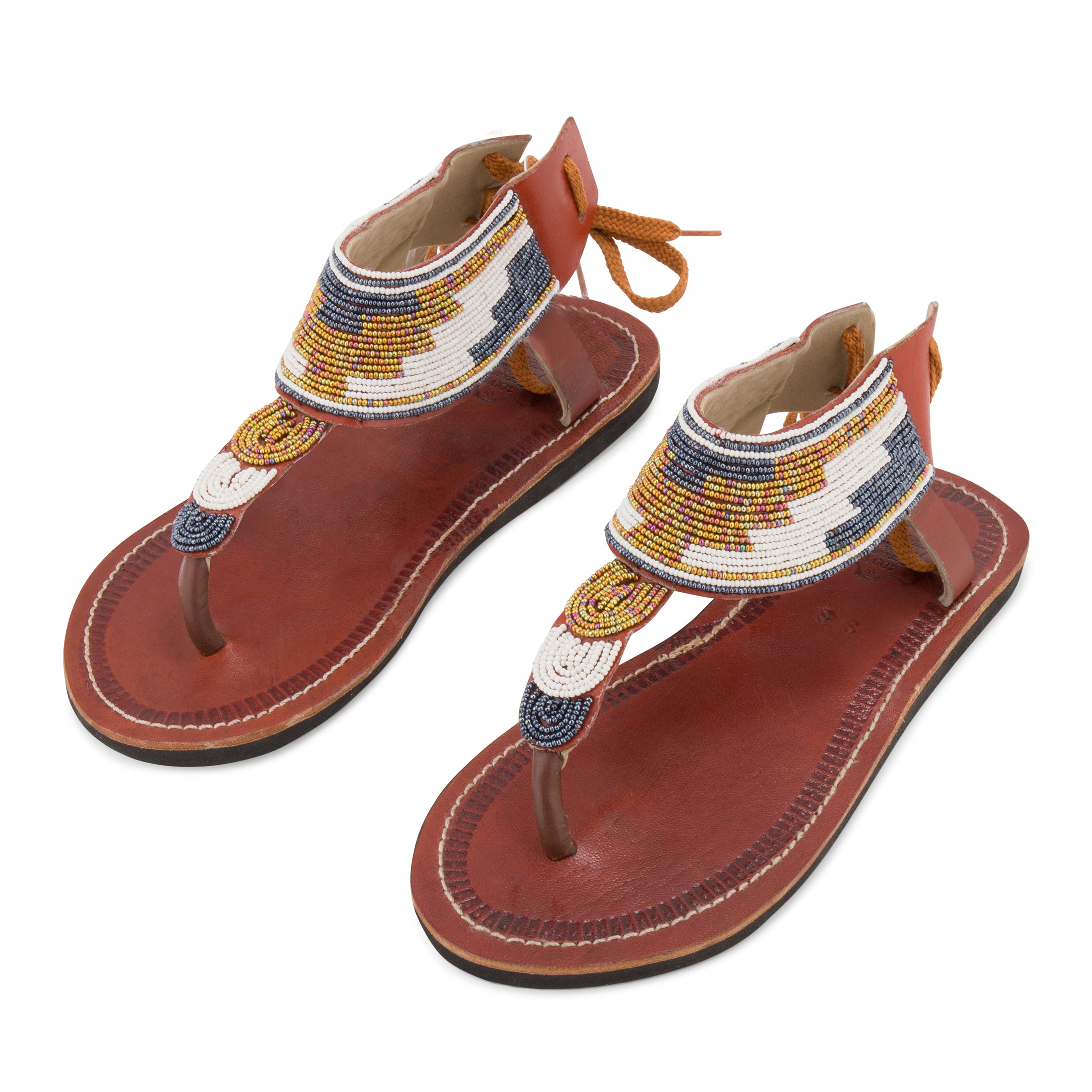 Simba Grey Multicolour Maasai Gladiator Sandals