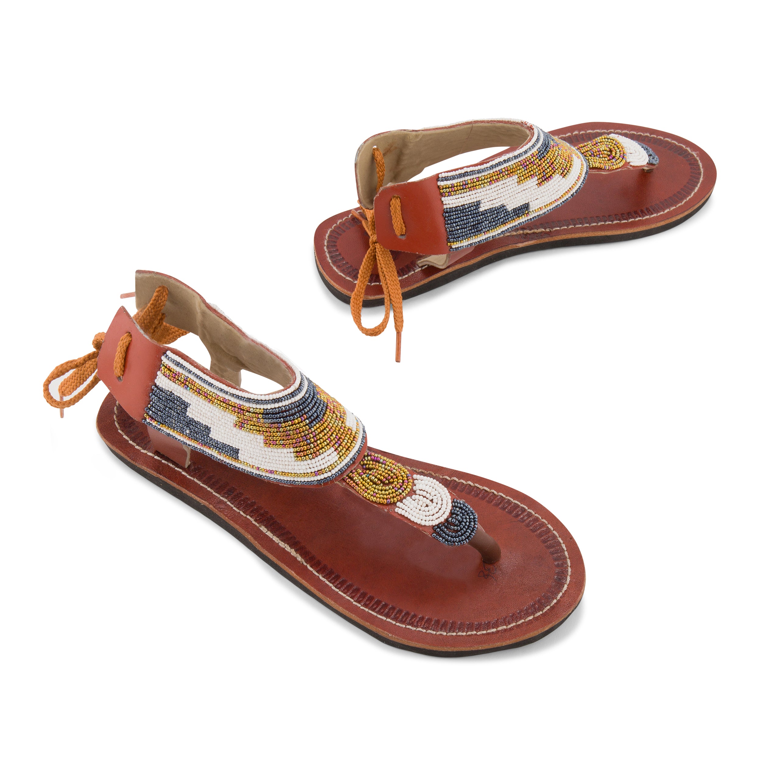 Simba Grey Multicolour Maasai Gladiator Sandals