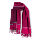 MARA | Pink & Black Kikoy  Scarf/Wrap