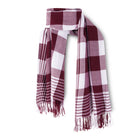 MARA | Red and White Checkered Pattern Scarf
