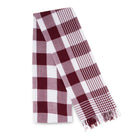 MARA | Red and White Checkered Pattern Scarf