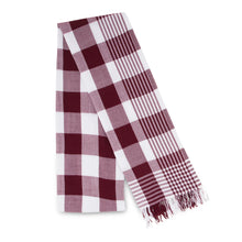 MARA | Red and White Checkered Pattern Scarf