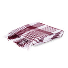 MARA | Red and White Checkered Pattern Scarf