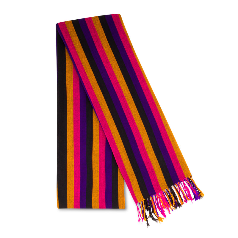 MARA | Pink, Purple, Black & Gold Kikoy  Scarf/Wrap
