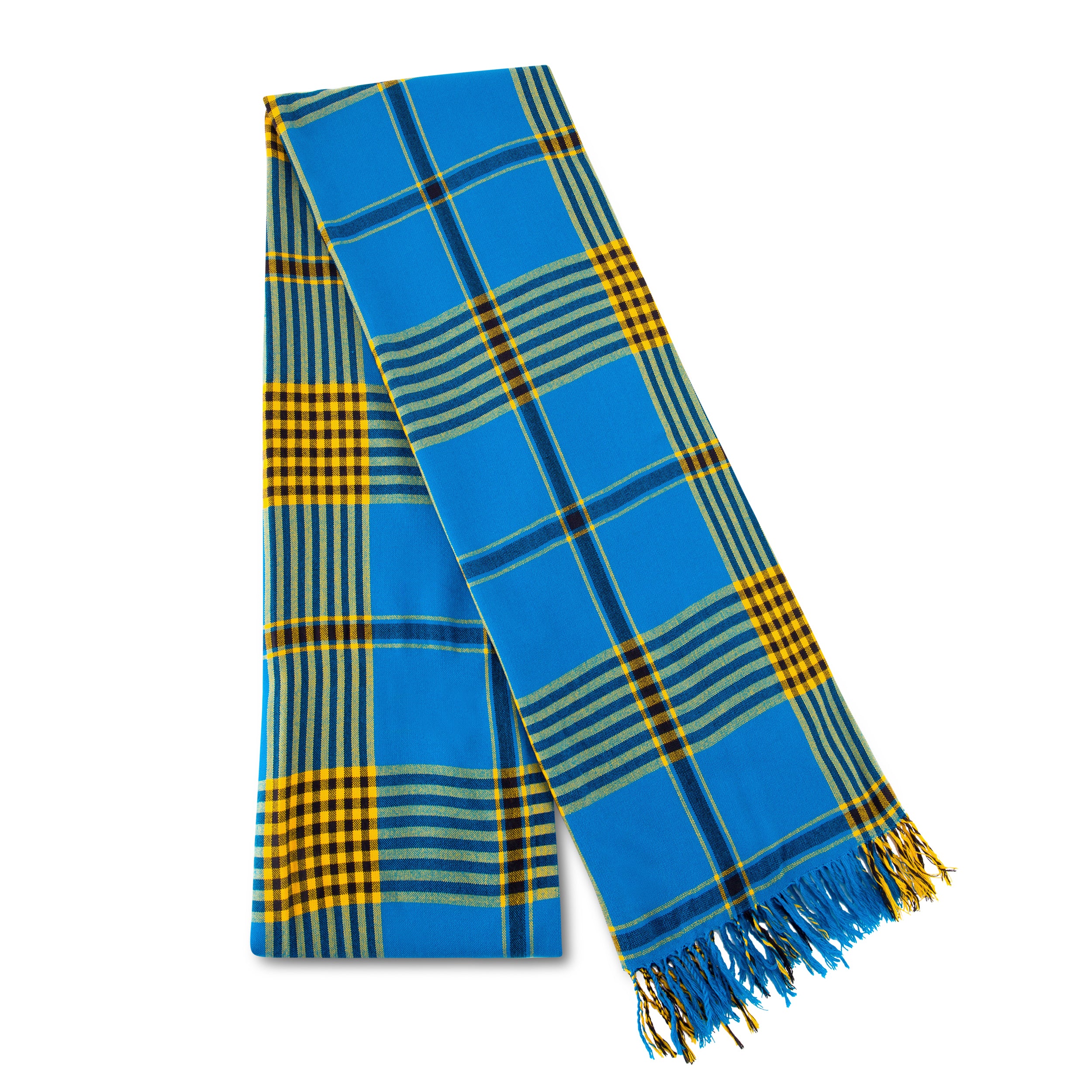 MARA | Blue & Yellow Kikoy Scarf/Wrap