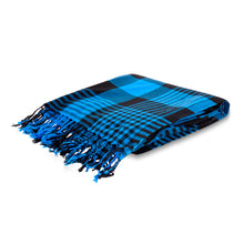 MARA | Black & Blue Checkered Kikoy Scarf/Wrap