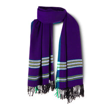 Purple & White Kikoy Scarf/Wrap