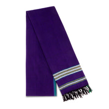 Purple & White Kikoy Scarf/Wrap