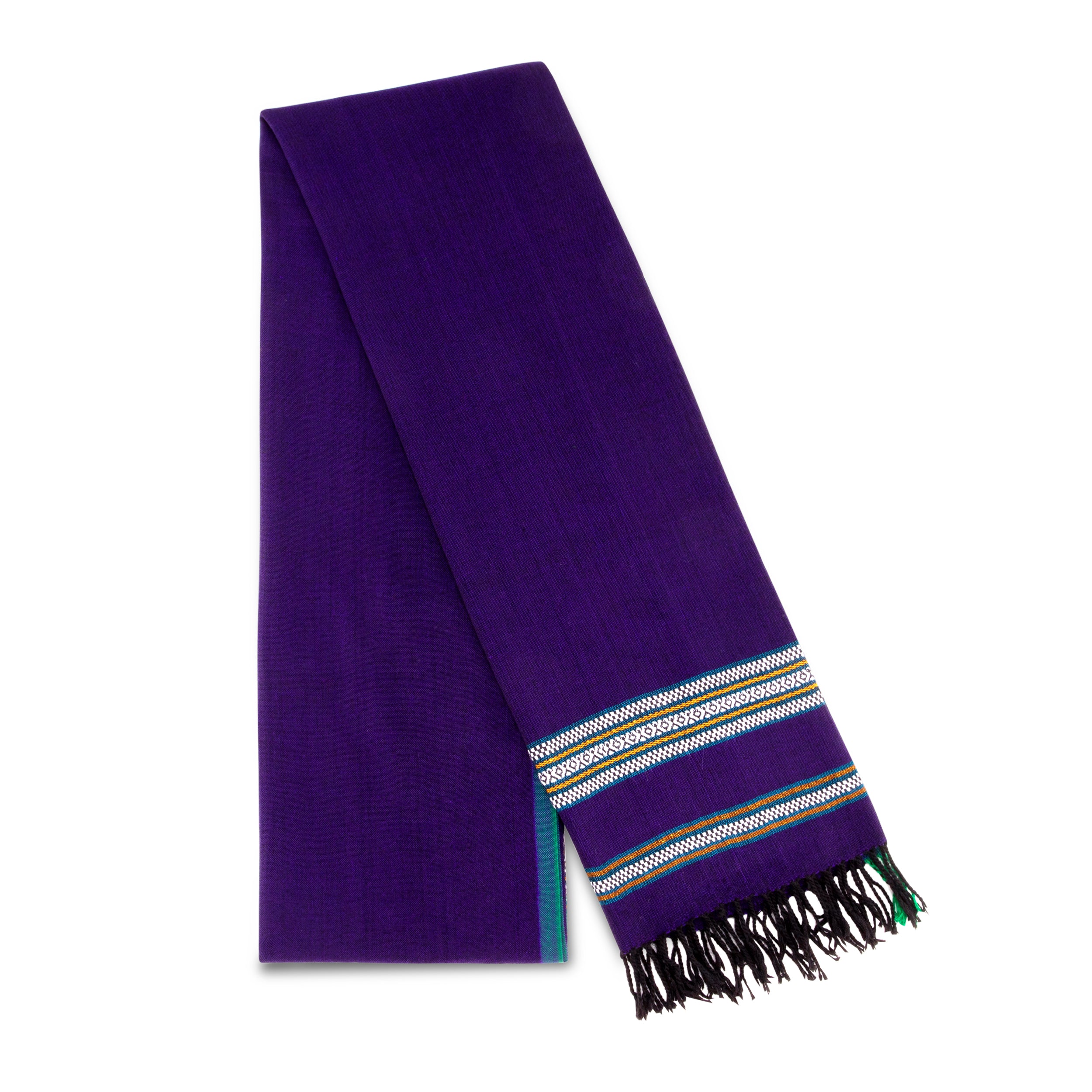 Purple & White Kikoy Scarf/Wrap