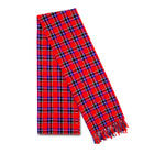 MARA | Red & Indigo Blue Checkered Kikoy Scarf/Wrap