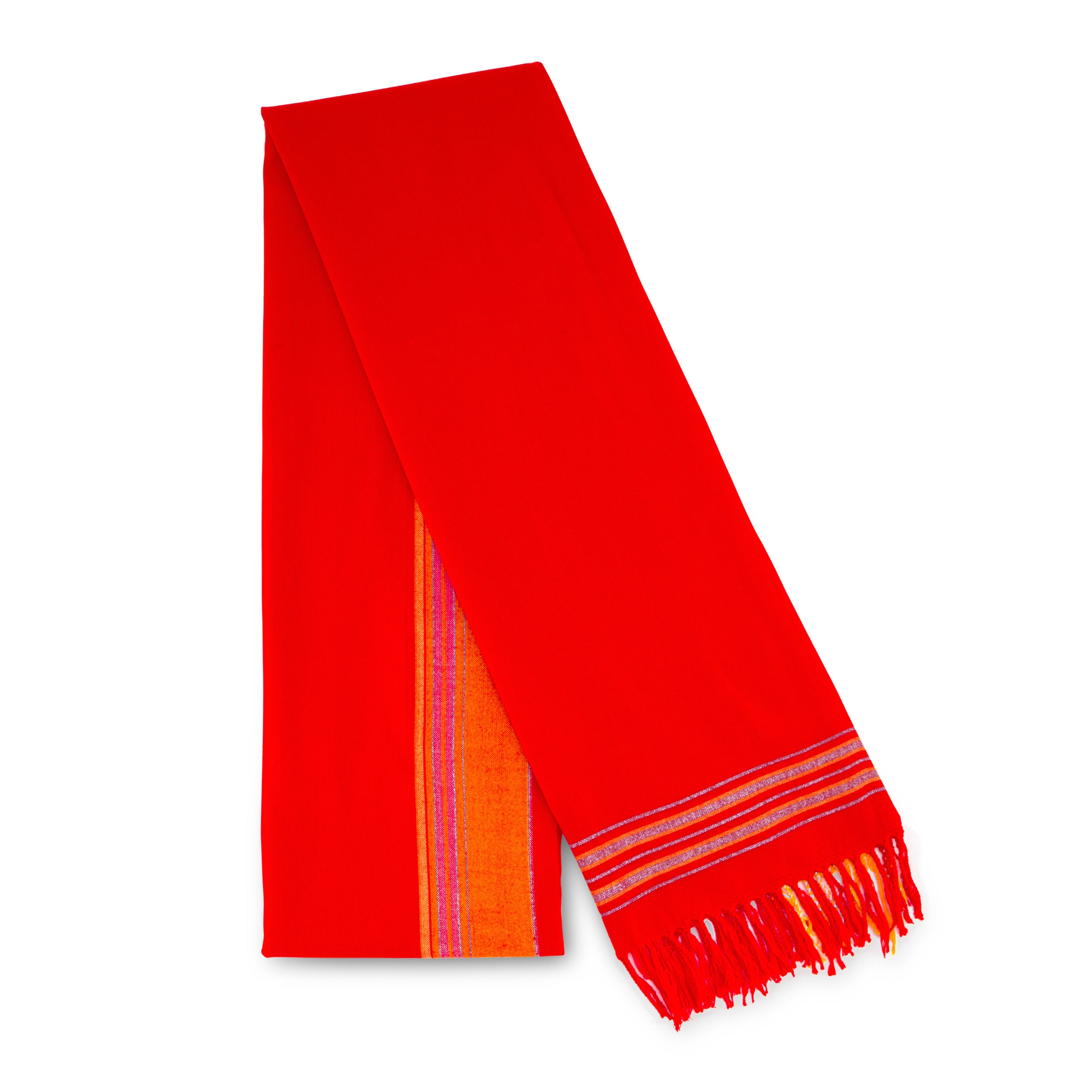 MARA | Bright Orange-Red Kikoy Scarf/Wrap