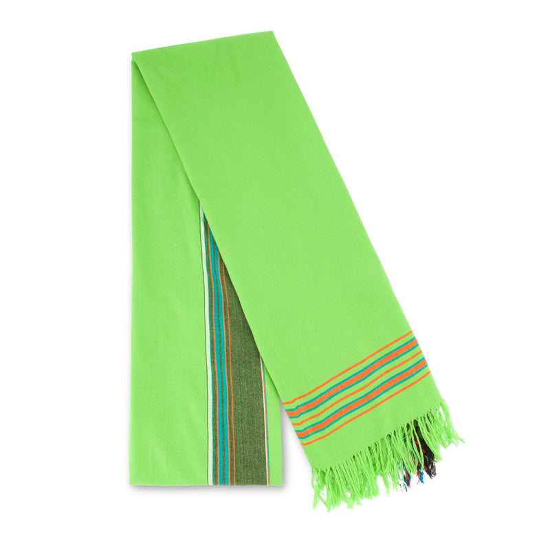 MARA | Lime & Olive Green Kikoy Scarf/Wrap