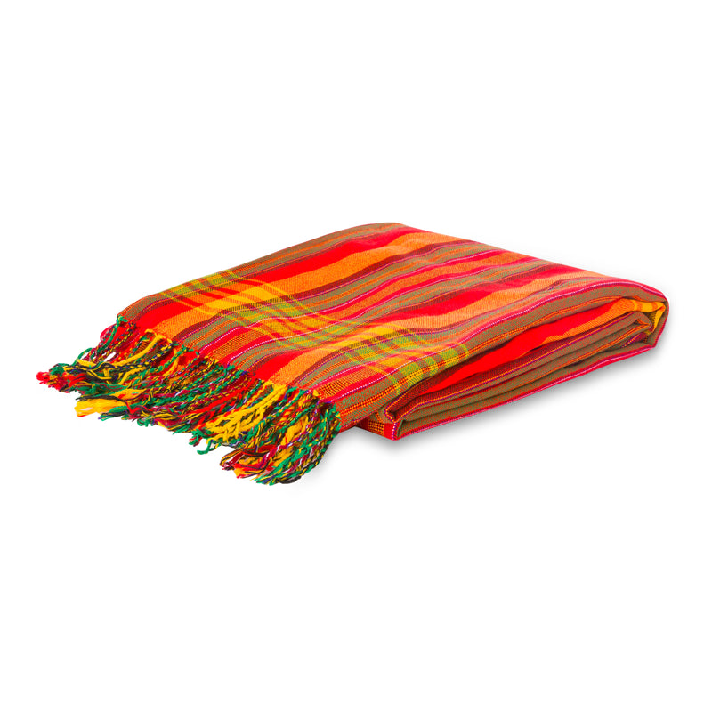 MARA | Red, Orange & Green Kikoy Scarf/Wrap