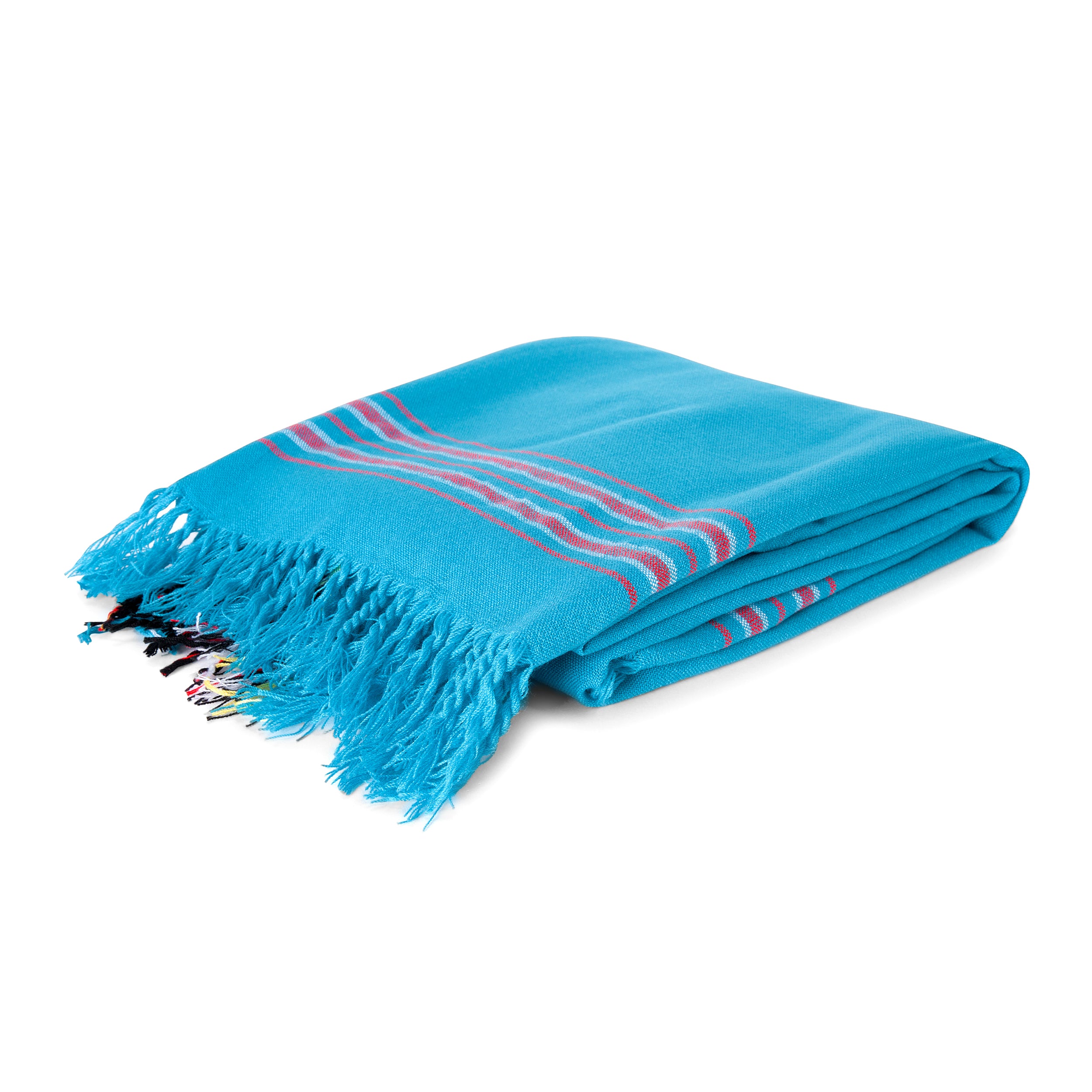 MARA | Sky Blue, Teal, Pink & White Kikoy Scarf/Wrap