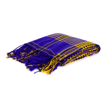 Purple & Yellow Kikoy  Scarf/Wrap