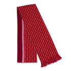 MARA | Deep Red & White Kikoy  Scarf/Wrap