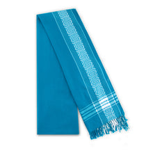 MARA | Sky Blue & White 3 stripe Kikoy Scarf/Wrap