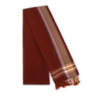 Earth Brown & Beige Stripped Kikoy Scarf/Wrap