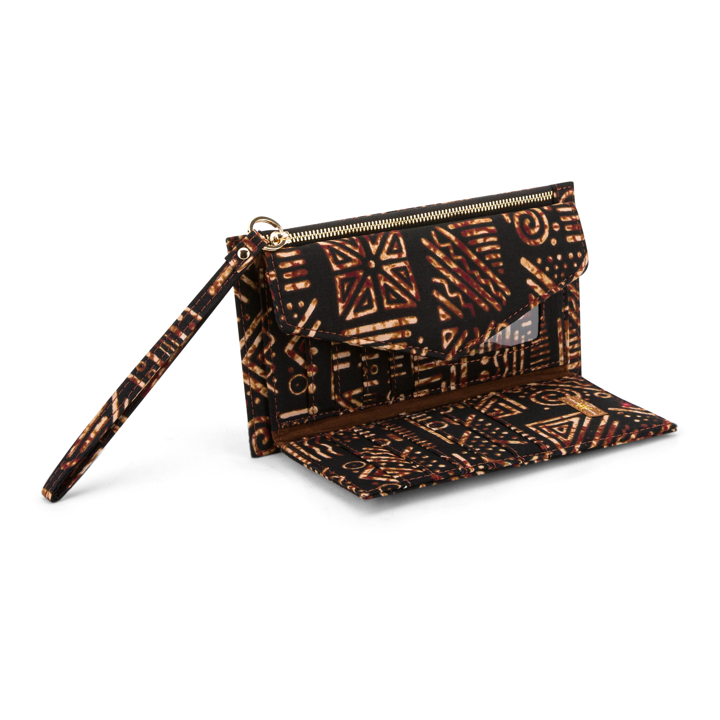 DEKA | Black & Brown Ankara Wallet