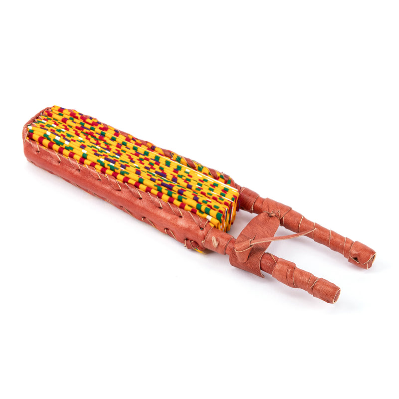 MFRAMA | Yellow Multicolour Ankara Folding Hand Fan