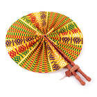 MFRAMA | Yellow Multicolour Ankara Folding Hand Fan