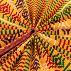 MFRAMA | Yellow Multicolour Ankara Folding Hand Fan