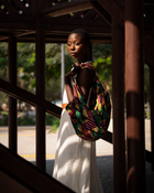 ZOLA | Burgundy & Teal Multicolour Ankara Hobo Bag