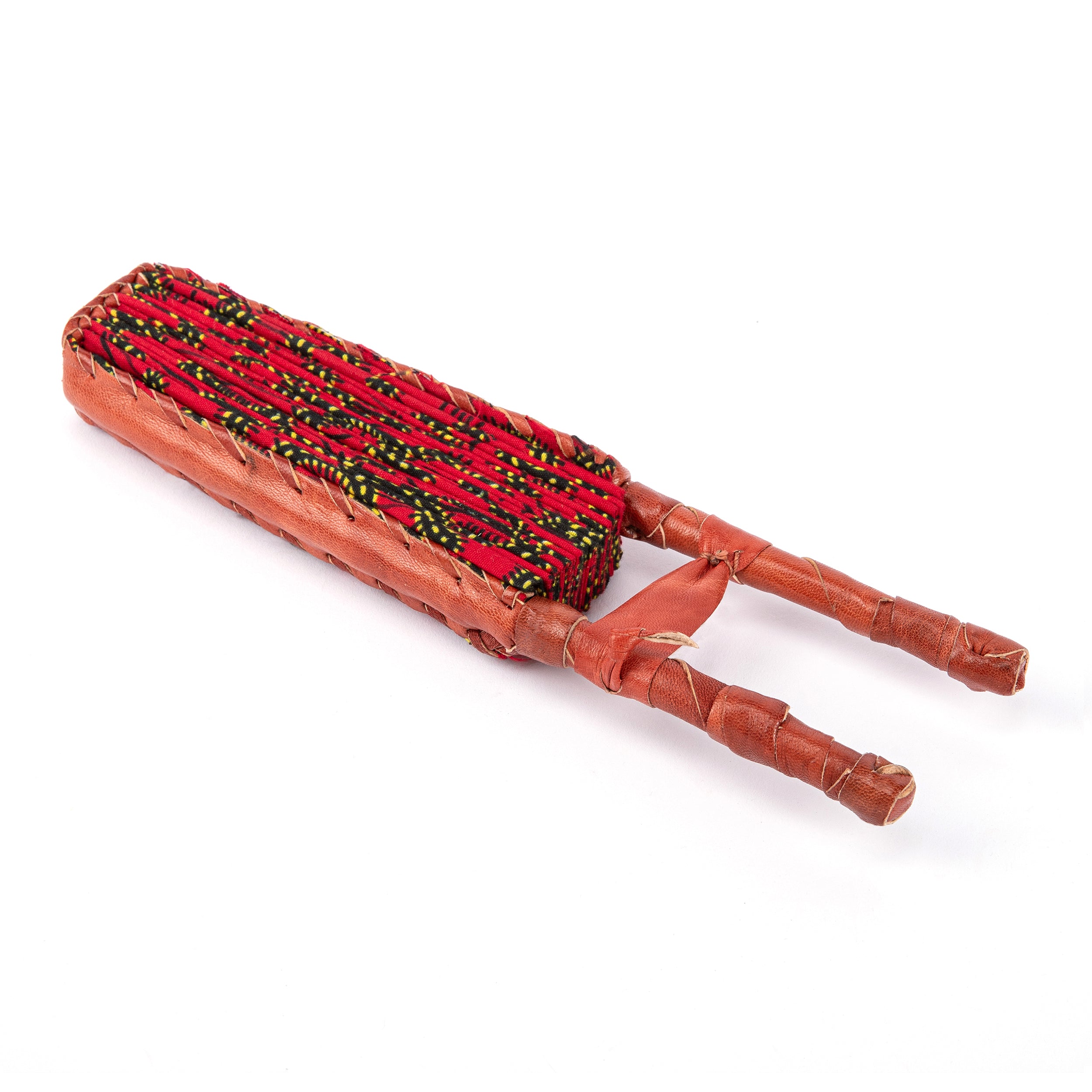 MFRAMA | Red & Yellow Ankara Folding Hand Fan