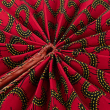 MFRAMA | Red & Yellow Ankara Folding Hand Fan