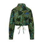 DIJE | Teal Green Ankara Bolero Crop Jacket