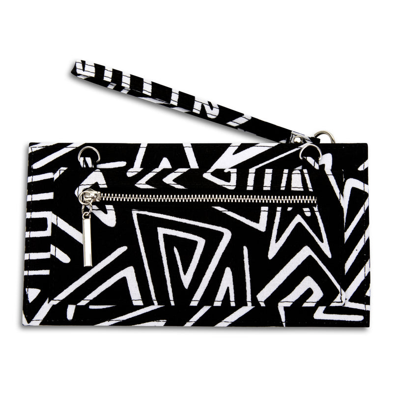 DEKA | Black & White Ankara Wallet