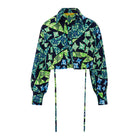 DIJE | Blue Ankara Wax Bolero Crop Jacket