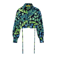 DIJE | Blue Ankara Wax Bolero Crop Jacket