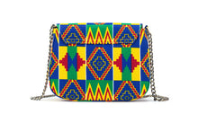 THEMBEKA | Blue Kente Style Ankara Crossbody Bag