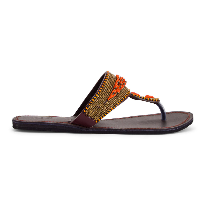 Simba Ladies Orange Maasai Sandals