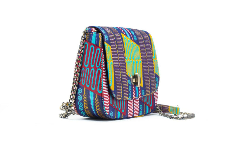 THEMBEKA | Purple Ankara Crossbody Bag