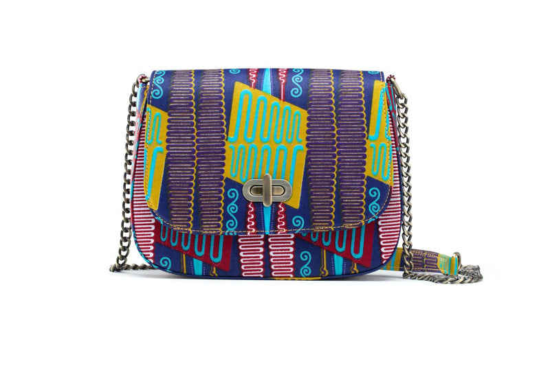 THEMBEKA | Purple Ankara Crossbody Bag