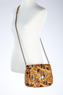 THEMBEKA | Brown Giraffe-Print Ankara Crossbody Bag