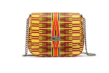 THEMBEKA | Yellow Snakeskin-Print Ankara Crossbody Bag