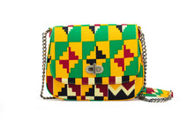 THEMBEKA | Green & Yellow Kente Ankara Crossbody Bag