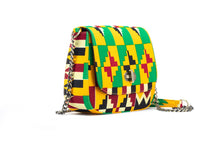 THEMBEKA | Green & Yellow Kente Ankara Crossbody Bag