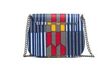 THEMBEKA | Blue Kente Style Ankara Crossbody Bag