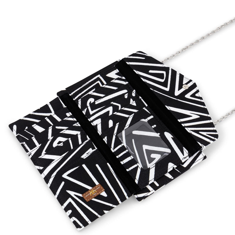 DEKA | Black & White Ankara Wallet